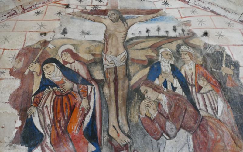 Pinturas aparecidas detrás del Retablo de la Iglesia de San Pedro