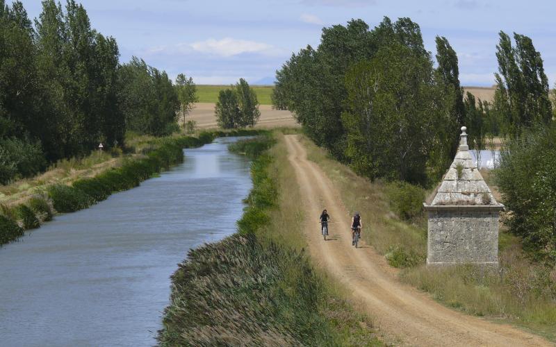 Canal de Castilla a su paso por Requena de Campos