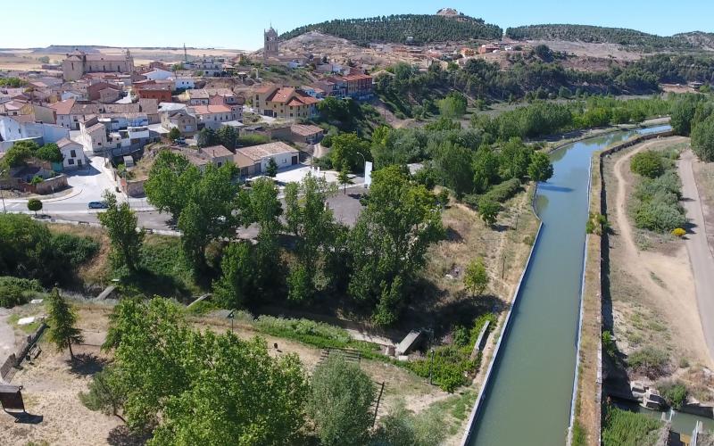 Panorámica de Dueñas, Canal de Castilla 