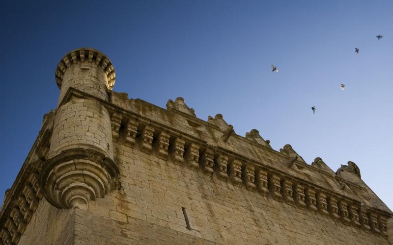 Detalle del matacán en la Torre del Homenaje