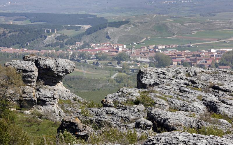 Panorámica de Aguilar desde las Tuerces, Villaescusa de las Torres