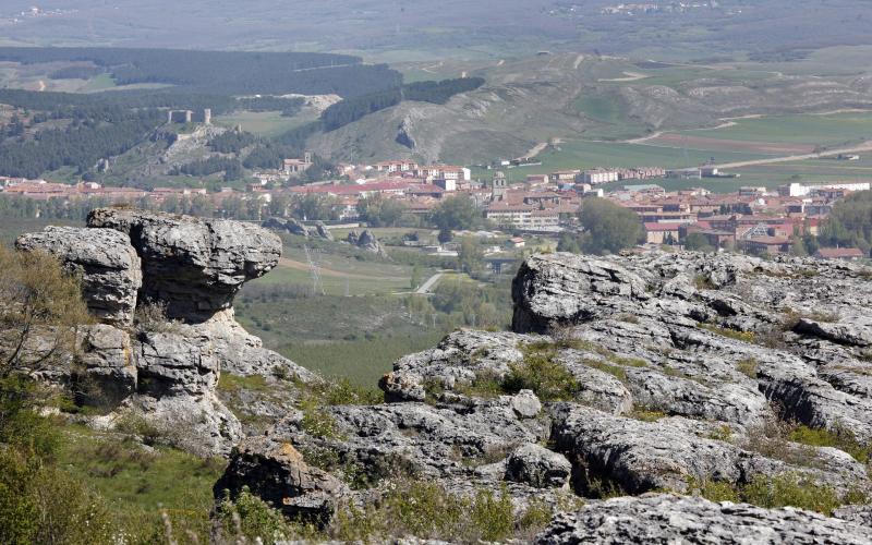 Panorámica de Aguilar desde las Tuerces, Villaescusa de las Torres