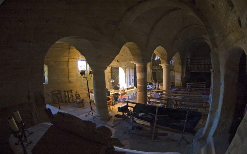 Vista interior desde el altar