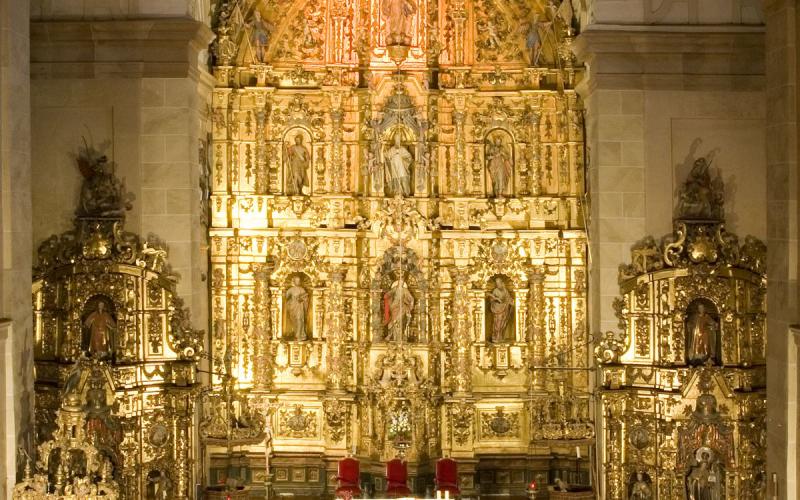 Detalle del retablo mayor Iglesia de Santa Eufemia