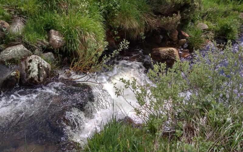 Corriente de agua a su paso por Saldecillo